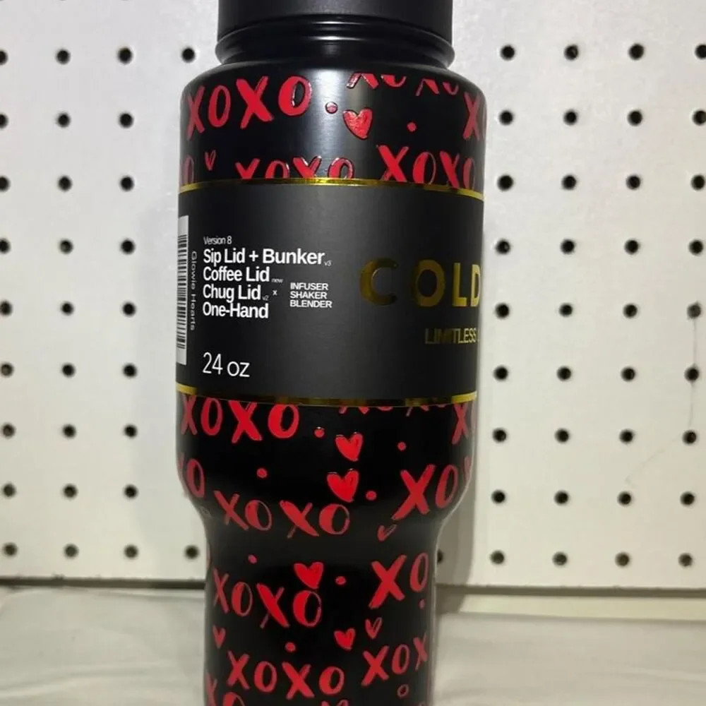 COLDEST Glowie Hearts 24oz Limitless Ultra V8 Bottle